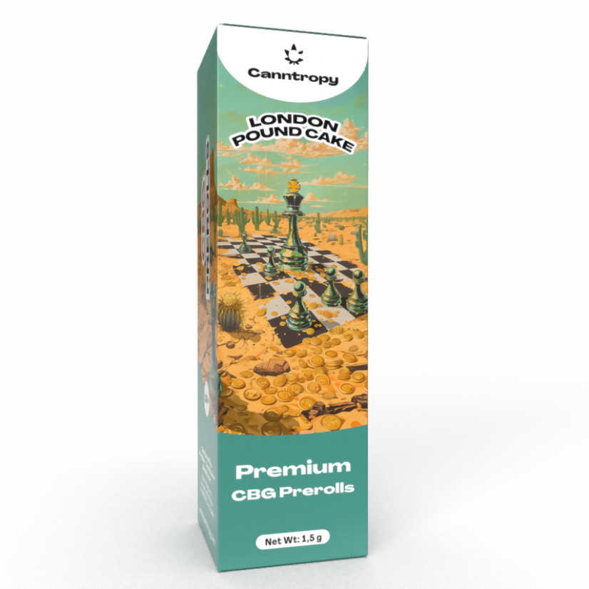 Canntropy CBG Prerolls London Pound Cake, CBG 15%, 1g