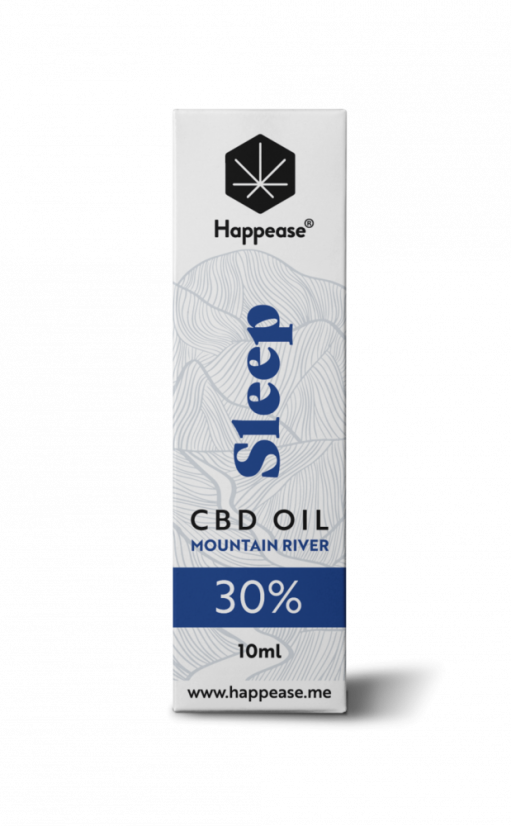Happease Huile de CBD pour le sommeil Rivière de montagne, 30 % CBD, 3000 mg, 10 ml