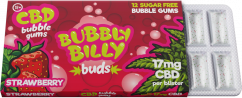 Bubbly Billy Buds eper ízű rágógumi (17 mg CBD), 17 g