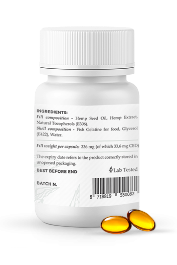 Enecta Gélules de chanvre CBD 10%, 9000 mg, 270 gélules