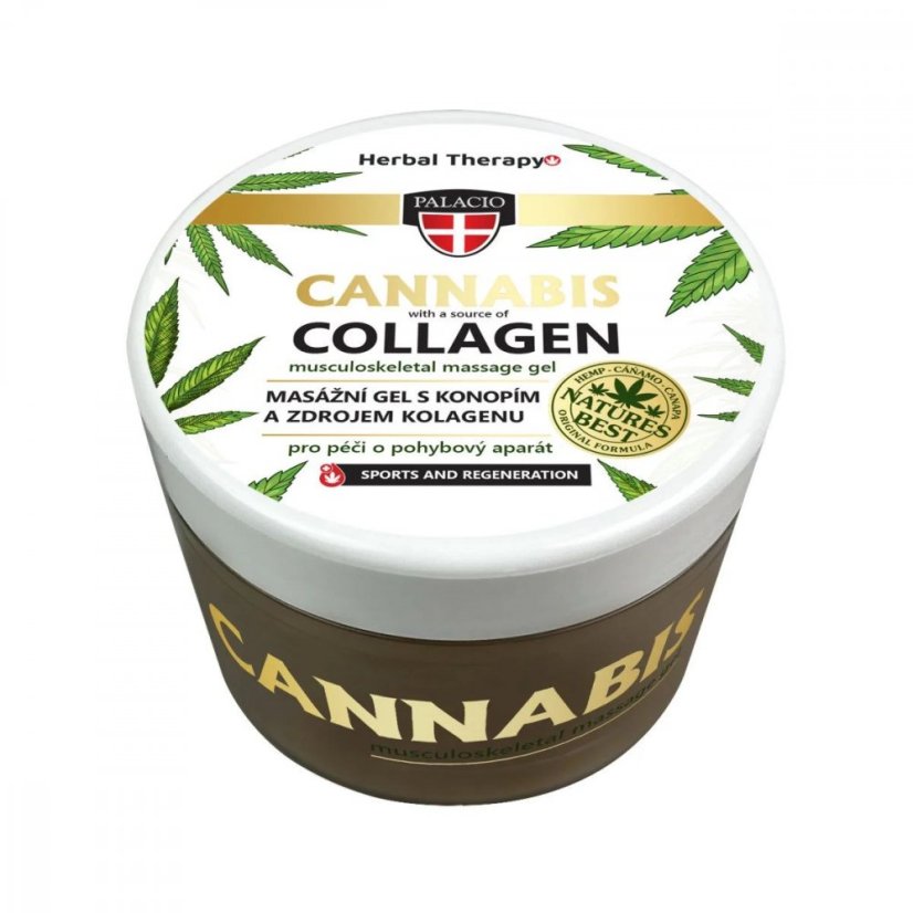 Palacio Gel de masaj cu colagen de canabis, 200 ml