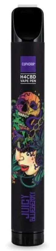 Euphoria H4CBD Pena Vape Sekali Pakai Blueberry Berair, H4CBD 50%, 2 ml