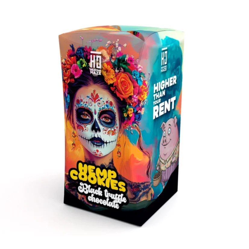 Heavens Haze Biscoitos de Cânhamo Chocolate com Trufa Negra, 100 g