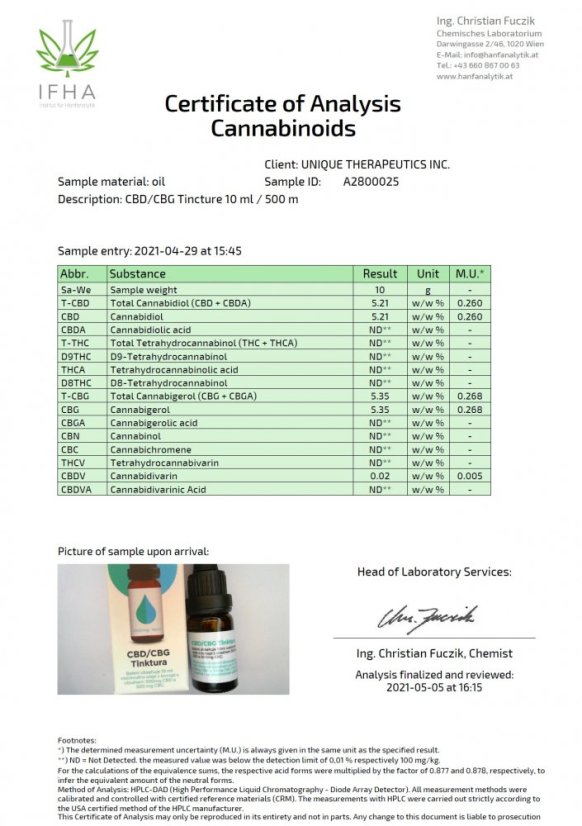 Green Pharmaceutics CBG / CBD Original Tincture - 10%, 500 mg / 500 mg, 10 ml, 10 ml