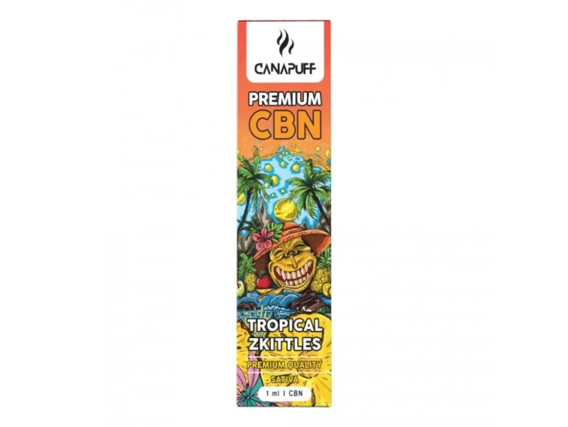 CanaPuff CBN Vape Pen za enkratno uporabo TROPICAL ZKITTLES, CBN 89 %, 1ml