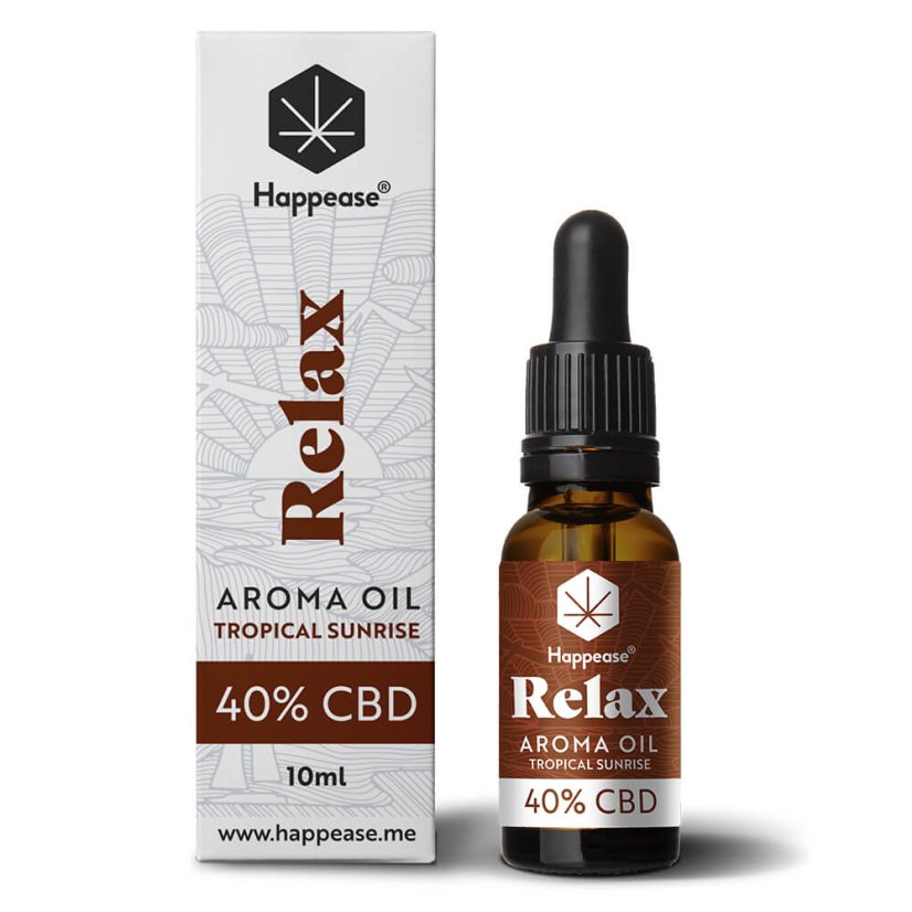 Aceite de CBD Happease Relax Tropical Sunrise, 40% CBD, 4000 mg, 10 ml