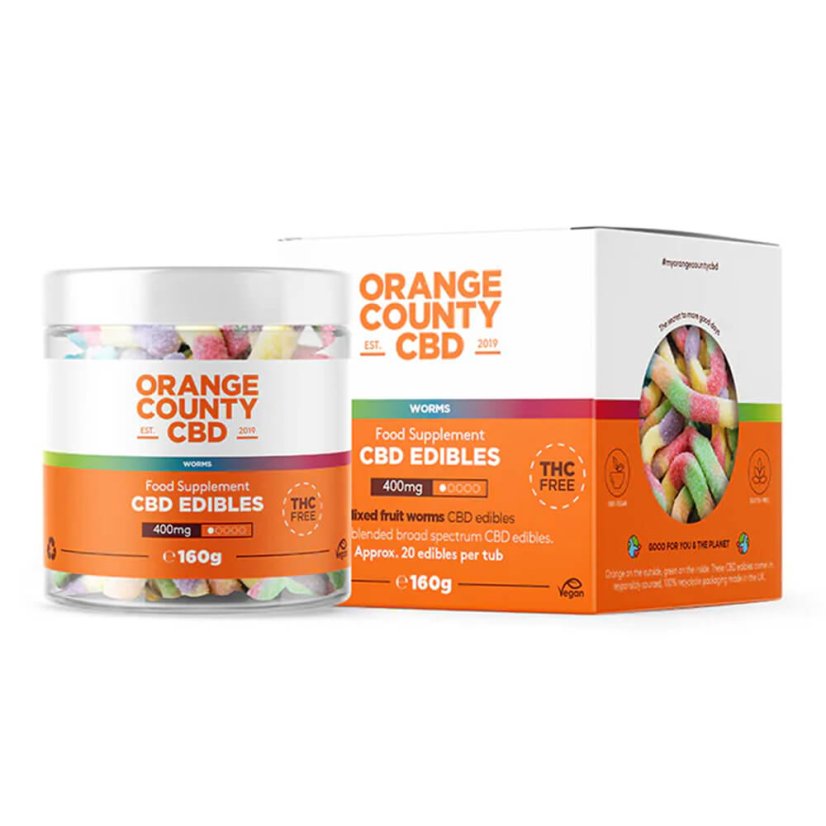 Orange County CBD Vers gommeux, 400 mg CBD, 160 g
