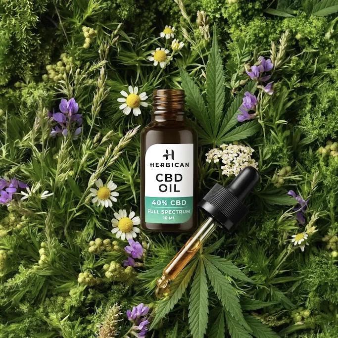 Herbican Ulei CBD spectru complet, 40%, 10 ml