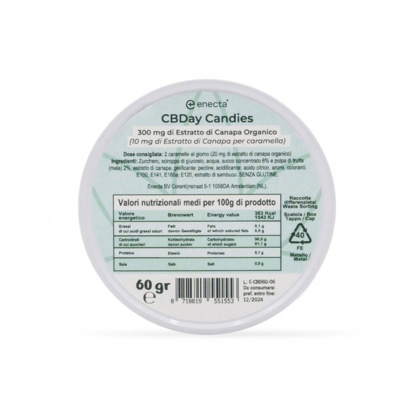 Enecta CBDay Gummies 30 pièces, 300 mg CBD, 60 g