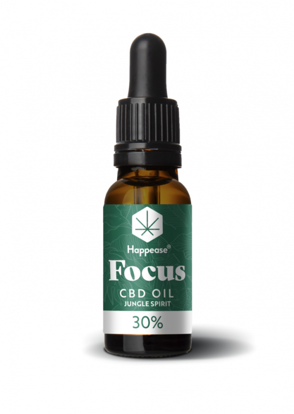 Aceite de CBD Happease Focus Jungle Spirit, 30% CBD, 3000 mg, 10 ml