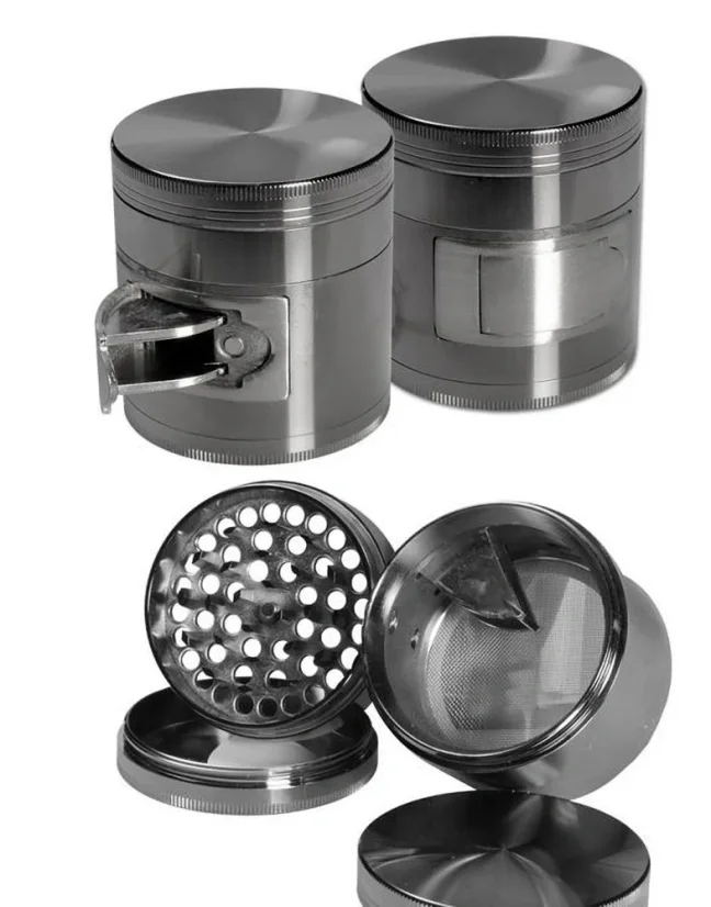 Amoladora 4-part con eyección gris 64 milímetros