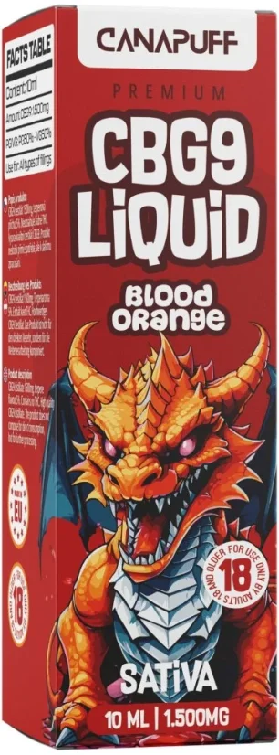 CanaPuff CBG9 Flüssige Orange Blood, 1500 mg CanaPuff CBG9 Flüssige Orange Blood, 1500 mg