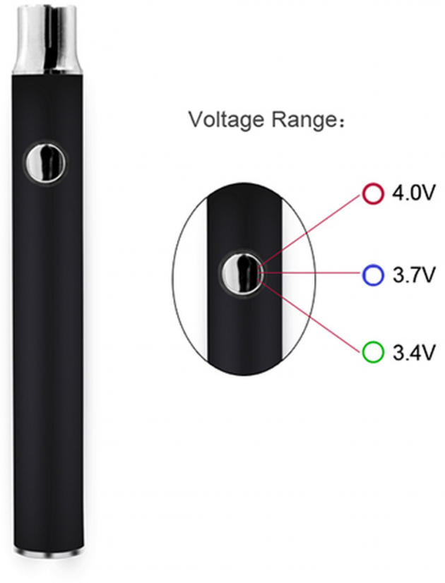 510 závitová batéria, gombíková, predhrievacia, 1100 mAh + USB nabíjačka