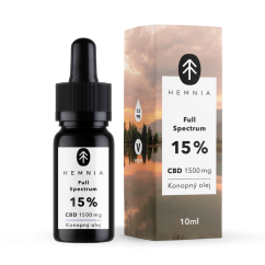 Hemnia Plnospektrální CBD konopný olej 15%, 4500 mg, 30 ml