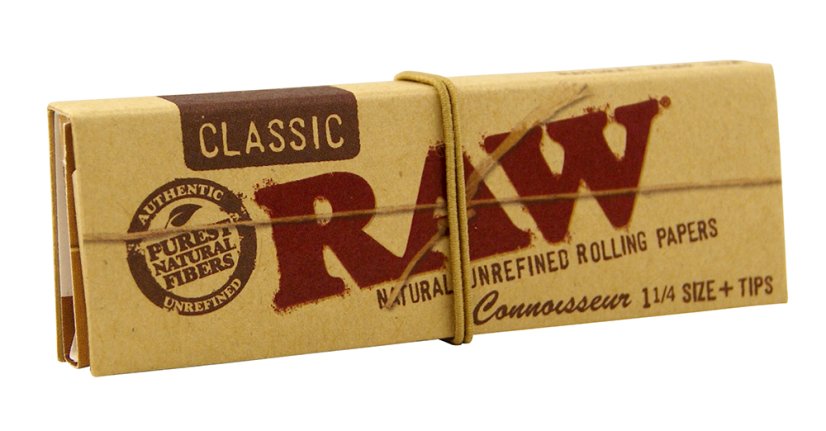 RAW Невибілений класичний короткий Знавець розмір паперу 1¼ + фільтри