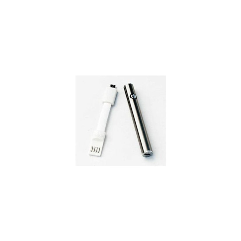 Batteri til CBD-patron, 380 mAh, 510 gevind, USB-oplader, Sort