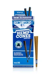 HEMPER King Size Hemp Cones Dengan Ujung Kertas 2pk - Blueberry