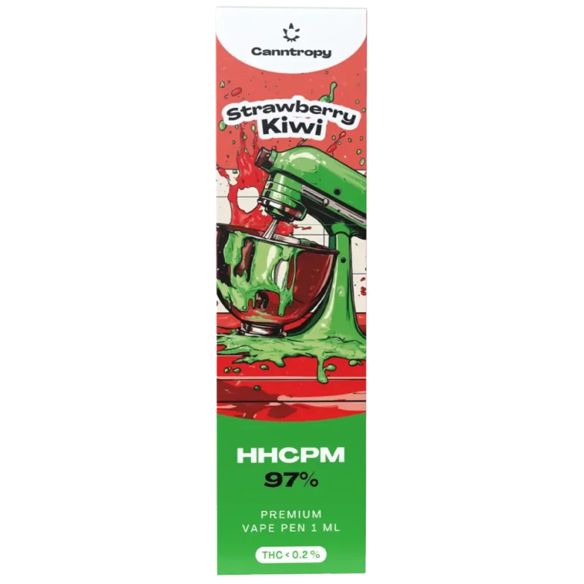 Canntropy Stylo Vape HHCPM Fraise Kiwi, qualité HHCPM 97%, 1 ml