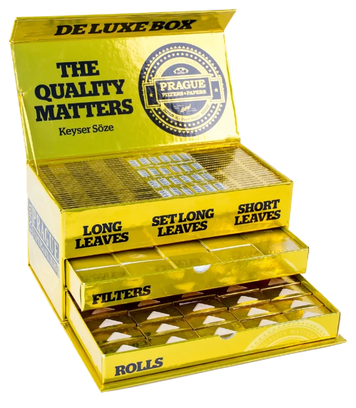 Filtri e carte di Praga - Scatola d'oro deluxe piena di carte da filtro