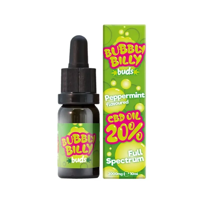 Bubbly Billy Buds CBD-olie Munt, 20% CBD, 2000 mg, 10 ml