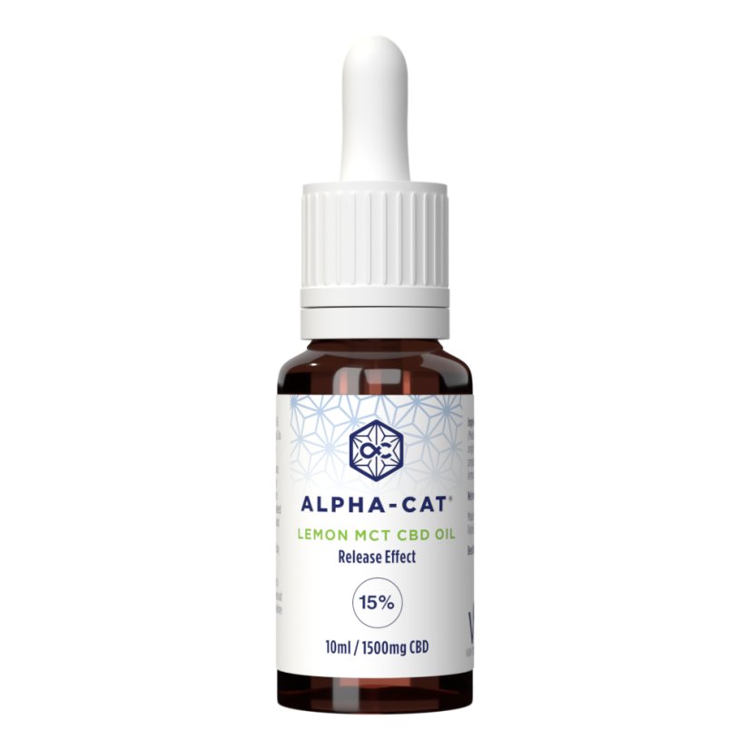 Alpha-CAT CBD MCT kokos olej s citronová vůně 15%, 10 ml, 1500 mg