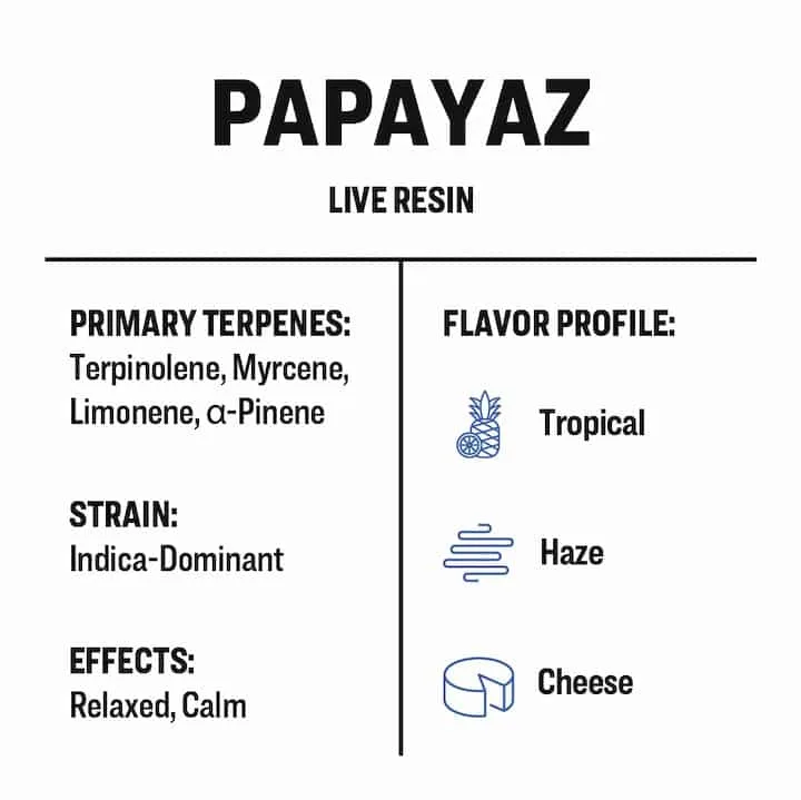 True Terpenes Rășină vie Papayaz (2 ml - 960 ml)