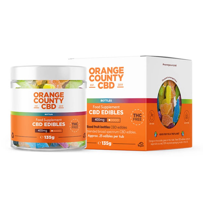 Orange County CBD Cubes de gommes, 400 mg CBD, 135 g
