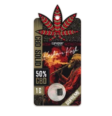 Euphoria CBD cietais hašs Kašmir Kušs, CBD 50%, 1 g