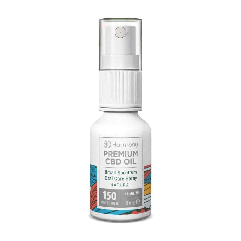 Harmony Soins bucco-dentaires en spray CBD 150 mg, 15 ml, Naturel