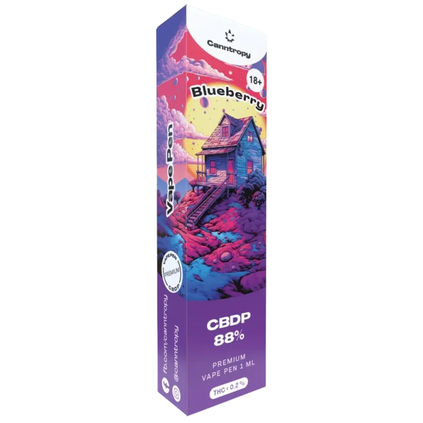 Canntropy CBDP Vape Pen Blueberry, CBDP 88% kakovosti, 1 ml