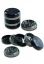 Moedor de alumínio 'BL' 5 partes prata/preto - 63 x 56 mm