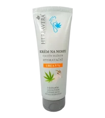 Herbavera Feuchtigkeitsspendende Fußcreme mit Ziegenmilch, 120 ml