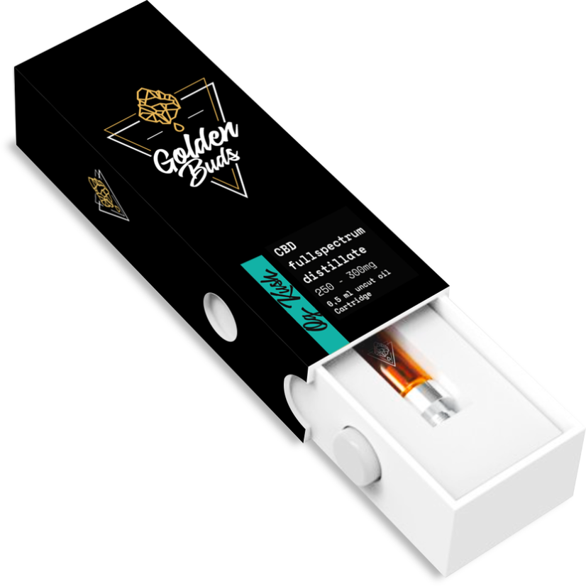 Golden Buds Комплект для вейпінгу, Всі 5 в 1 Встановити, 60% CBD, 1500mg, 0,5 ml