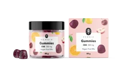 Hemnia CBD Vegan Gummies, mélange de fruits, 300 mg CBD, 30 pcs x 10 mg, 80 g