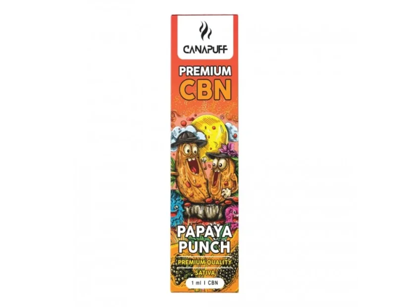 CanaPuff CBN Einweg-Vape-Pen PAPAYA PUNCH, CBN 89 %, 1 ml