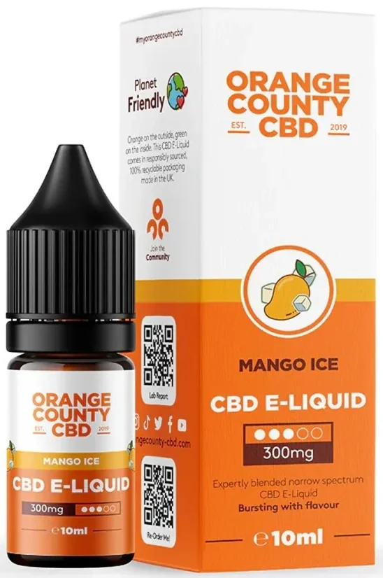 Orange County CBD E-liquide Mango Ice, CBD 300 mg, 10 ml
