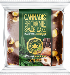Cannabis Hazelnut Brownie (Jaki okus Sativa) - Karton (24 pakiranja), 2400 g