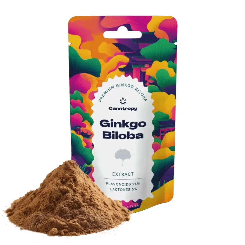 Canntropy Ginkgo Biloba Extrakt, 24 % Flavonoide, 6 % Lactone, 5 g - 100 g