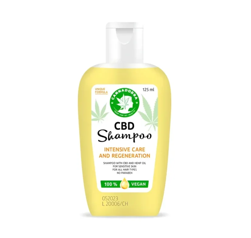 Cannadorra xampu CBD, 62 mg CBD, 125 ml
