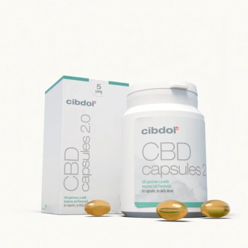 Cibdol měkké gelové kapsle 5% CBD, 500 mg CBD, 60 kapsle