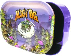 Best Buds Tavă de rulare în cutie subțire cu depozitare, Alien OG