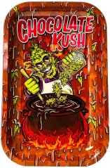 Best Buds Chocolate Kush kovový rolovací tanier stredný, 17x28 cm