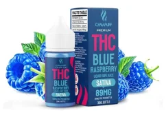 CanaPuff THC+ folyékony kék málna, 89 mg, 30 ml
