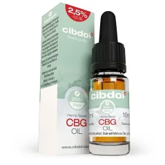 Cibdol Konopljino olje 2,5 % CBG in 2,5 % CBD, 250:250 mg, 10 ml