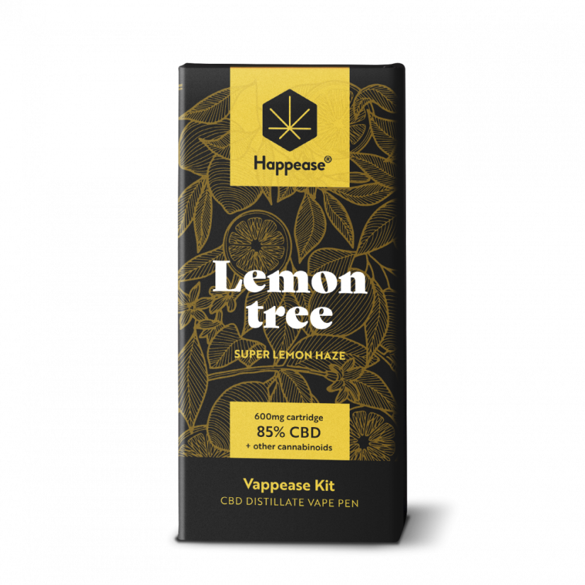 Happease Classic Lemon Tree - Kit de vaping, 85% CBD, 600 mg, 0,5 ml