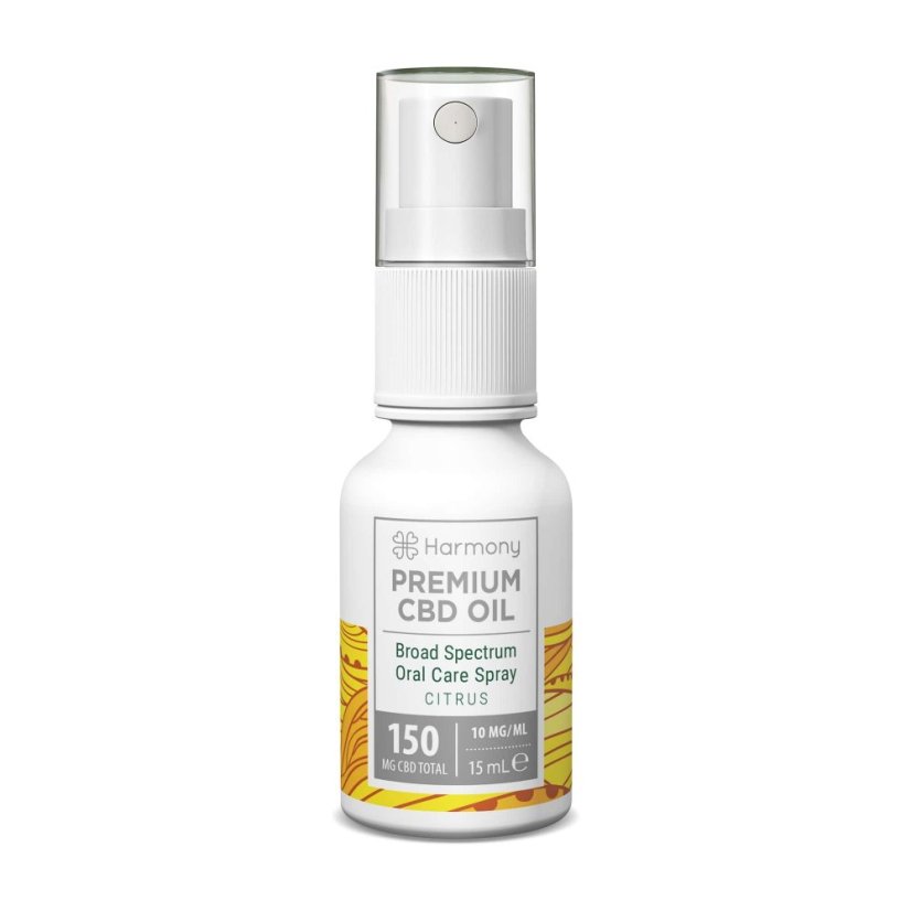 Harmony Soins bucco-dentaires en spray CBD 500 mg, 15 ml, Agrumes