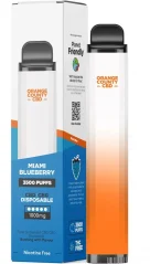 Orange County CBD Вапе оловка Миами Блуеберри 3500 Пуфф, 600 мг ЦБД, 400 мг ЦБГ, 10 мл