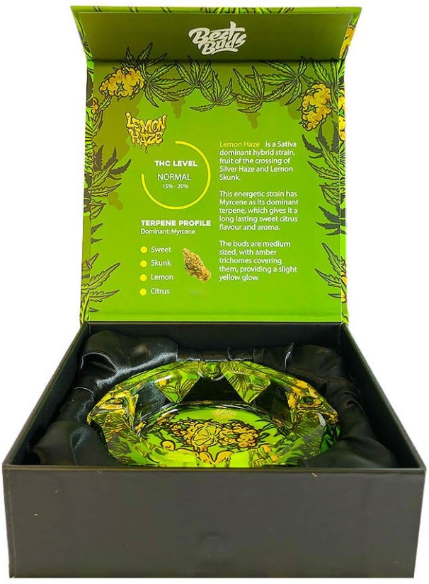 Best Buds Kristall askfat med presentförpackning, Citron Haze