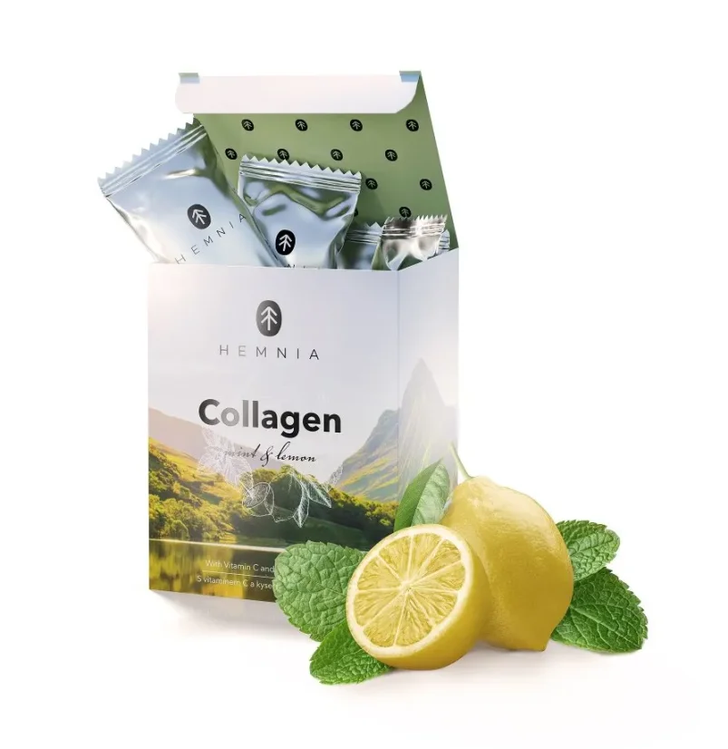 Hemnia Boisson au collagène, 3000 mg de collagène dans 1 sachet, 6 x 30 sachets - 6 traitement d'un mois