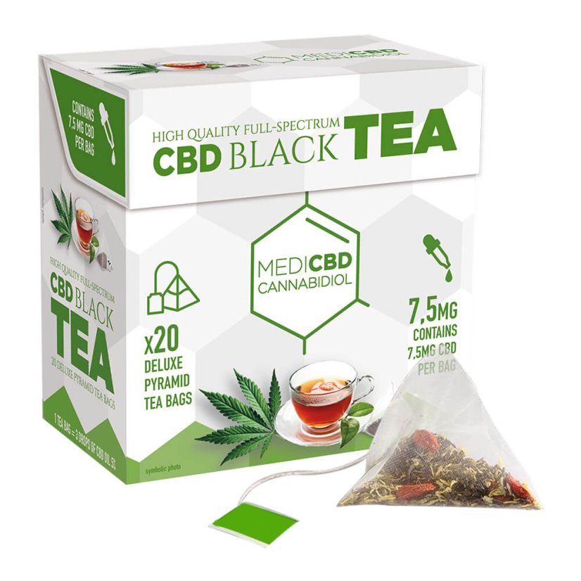 MediCBD Thé noir - sachets pyramidaux avec CBD, 30 g